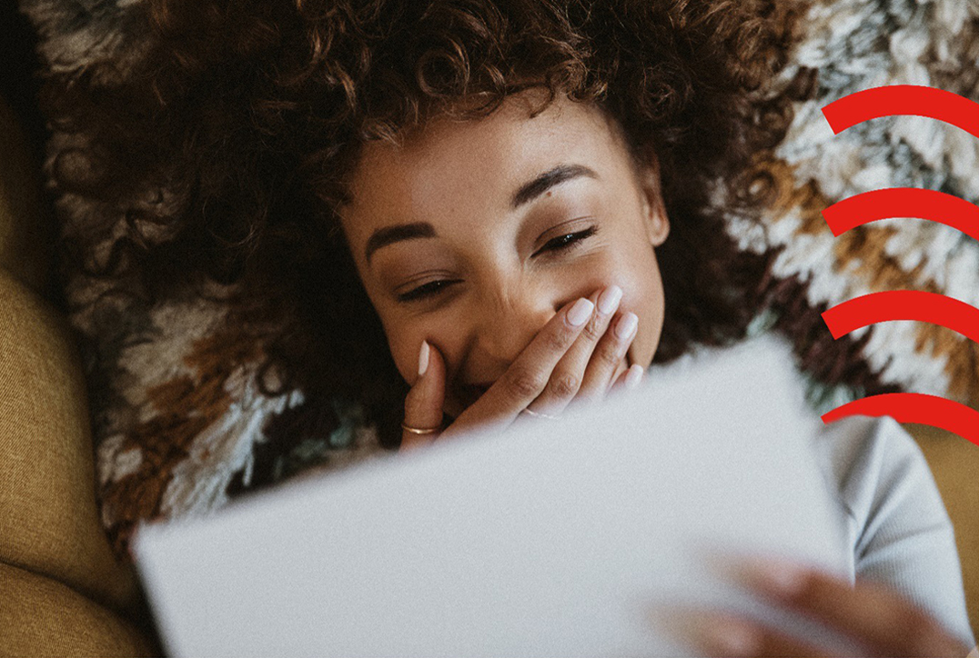 A woman reading a letter