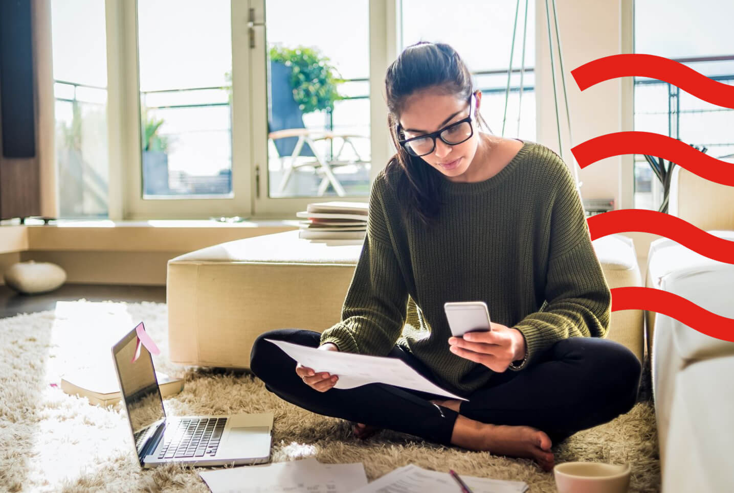 Lady working from home