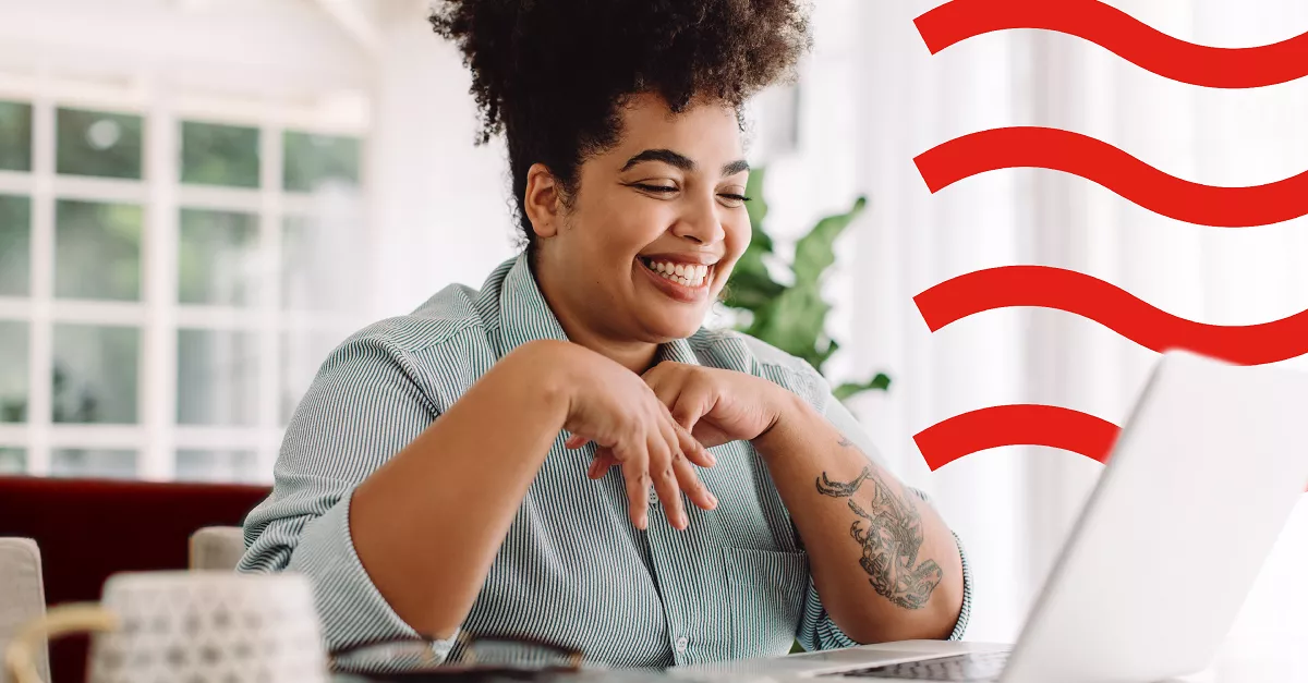 Lady working from home